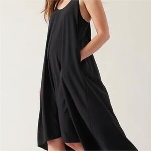 Athleta Presidio Tank Maxi Dress Hi Lo Black Size XS​
